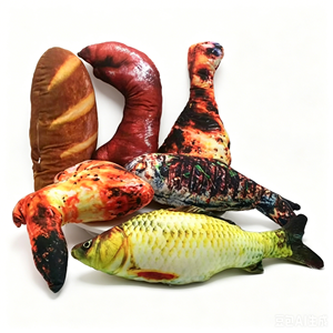 Almohada de peluche con forma de comida, cojín de simulación de comida, juguete de peluche de carne de barbacoa, almohada decorativa con forma de comida. - Product Image 1