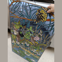 Panel de Vidrio Decorativo Personalizado Estilo Europeo para Catedral, Puerta, Pared, Estructura Sólida, Decoración de Cortina