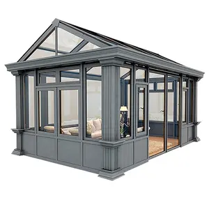 Supplier greenhouse Garden glass rooms Profile Prefabricated Steel Structure Aluminum garden room office sunroom