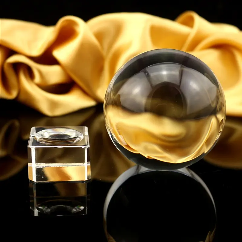 Solido del commercio all'ingrosso sfera di cristallo/sfera di vetro A Buon Mercato con base per i regali personalizzati/sfere di cristallo con base per souvenir regali