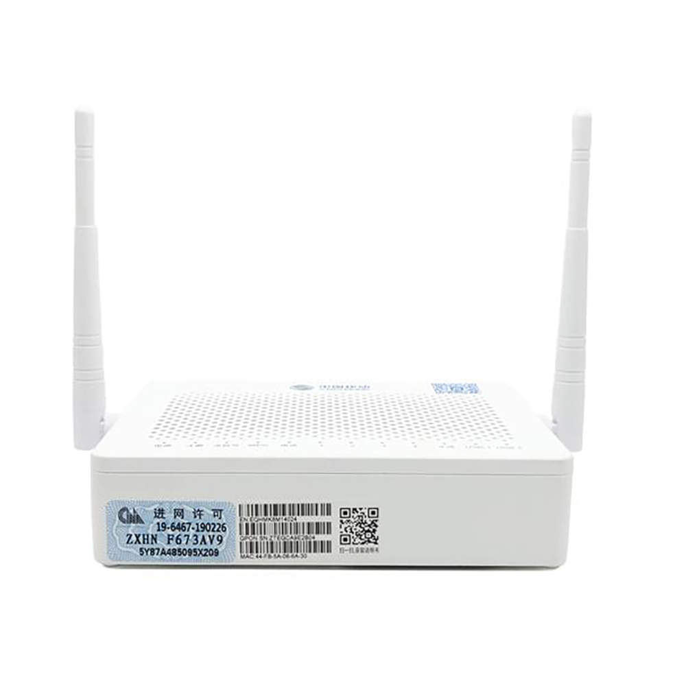 Dual Band WiFi ONU ONT Router ZTE F673AV9A 1GE 3FE 1POTS WIFI 2 Antenna