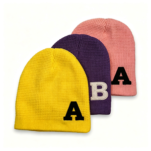 Factory Custom Thermal Good Elasticity Acrylic Flat Embroidery Logo Waffle Knitted Beanie Skull <strong>Cap</strong> for <strong>Winter</strong> Outdoor Using - Product Image 1
