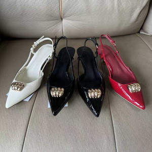 New Arrival Women's Pointed-toe Stiletto Heel Backless <b>Sandals</b>, One-strap Closed-toe Style, Versatile & High-heeled - Product Image 4