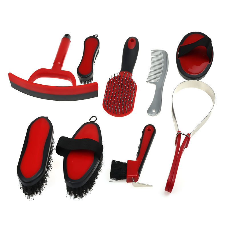 Nine piece Horse Grooming Supplies Set