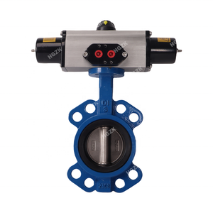 HGZK Pnömatik <span class=keywords><strong>Scotch</strong></span> <span class=keywords><strong>Yoke</strong></span> Tipi Kelebek Vana Sıfır Sızıntı Yüksek Performanslı ANSI/JIS/GB Standart Su Gaz DN50-1200 Karbon - Product Image 5