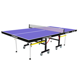 Vente directe d'usine <span class=keywords><strong>de</strong></span> <span class=keywords><strong>table</strong></span> <span class=keywords><strong>de</strong></span> ping-pong pleine grandeur à prix compétitif avec roues pliables et amovibles - Product Image 1