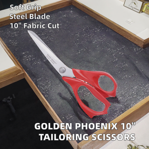 Golden 10 Inch Soft Handle High Quality Stainless Steel Tailor's <b>Scissors</b> for Cutting <b>Sewing</b> & Fabric Tailoring - Product Image 2