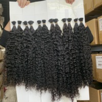Extension de cheveux humains crépus bouclés, vente en gros, 4A 4B 4C, Extension de cheveux humains, Micro lien, I Tip, Extensions de cheveux bouclés pour femmes noires