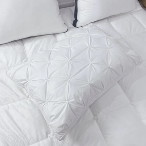 Trắng Pinch pleat giường gối cho giấc ngủ khác nhau yêu cầu 100% bông vải sang trọng lông xuống Polyester gối - Product Image 6