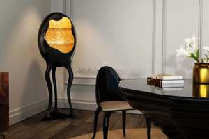 خزانة عرض فنية ، خزانة بيض حديثة ، علبة عرض من <span class=keywords><strong>Orion</strong></span> مع لوح جانبي معدني ليد ، أثاث مدخل غرفة المعيشة لتناول الطعام - Product Image 4