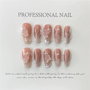 Nuevo Producto Lanzado, <span class=keywords><strong>Uñas</strong></span> Artesanales Tridimensionales con Mariposas y Rosas Negras, Estilo Juvenil, Oscuro y Dulce - Product Image 2