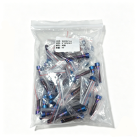 Baut Kepala Tombol Hexagon M6 X 10 20mm Warna Biru Bakar Titanium untuk Ridstar Q20