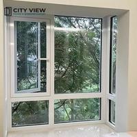 Fenêtre à battant en aluminium à rupture de pont thermique, double vitrage Low-E, à haute efficacité énergétique, pour usage résidentiel, fabrication sur mesure, certifiée CE
