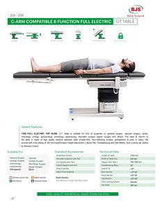 304 Mesa OT de acero inoxidable de grado médico C-Arm Compatible con 6 funciones Mesa OT eléctrica completa para venta de exportación - Product Image 2