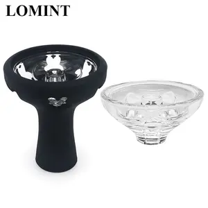 LOMINT Hot Sale Glass Hookah Bowls With Silicone 1 Hole Shisha Accessories New Products Wholesale Custom LM-B217