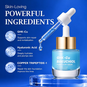 GHK Cu Bakuchiol Facial Serum With Copper Tripeptide 1 Sodium Hyaluronate Hydrating Nourish <b>Skin</b> Improve <b>Skin</b> Radiance - Product Image 3