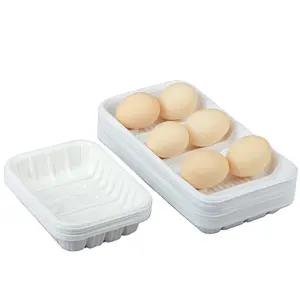 High Quality White Rectangular Supermarket Pork Poultry Seafood Disposable Tray For Packing