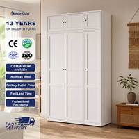 Armoire métallique autoportante avec placard supérieur pour chambre familiale, appartement, unité d'organisation de meubles
