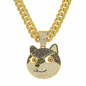 2026 New Exaggerated Hiphop <b>Style</b> Alloy Dog <b>Head</b> Pendant Necklace Gold Silver Plated Mens' Necklaces Fashion Jewelry Wholesale - Product Image 6