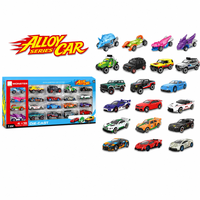 Ensemble de voitures en alliage moulé sous pression 1:64, collection de 20 véhicules assortis avec boîte de présentation, jouet cadeau en gros
