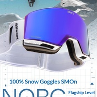 KM891-69 Nouvelles Lunettes de Ski Haut de Gamme 2026 avec Monture Magnétique en PC pour Sports de Plein Air, Cyclisme, Anti-buée, Étanche et Coupe-vent