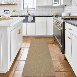 <span class=keywords><strong>Tappeto</strong></span> Runner Boho <span class=keywords><strong>per</strong></span> <span class=keywords><strong>Cucina</strong></span> in Cotone Intrecciato, Tappeti e Passatoie <span class=keywords><strong>per</strong></span> Interni ed Esterni, Runner con Motivo Naturale in Juta <span class=keywords><strong>per</strong></span> <span class=keywords><strong>Cucina</strong></span>, Camera da Letto, Corridoi - Product Image 1
