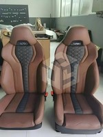 Vente en gros d'usine, housses de siège de haute qualité pour Audi Rs4 Rs3 et Rs5, remplacement de sièges avec cuir Napa noir