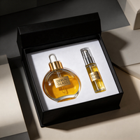 Bouteilles en verre transparentes, plates et rondes, vides, pour huiles essentielles, parfums, huiles capillaires, avec compte-gouttes, 50 ml, 60 ml, 100 ml