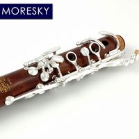 MORESKY Rosewood Professional Clarinet Bb Silver Plated 17 Keys Nickel Silver Customized M103 OEM Mopane Body