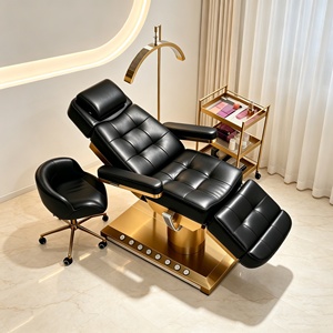 RJ Luxury Black Gold Beauty Salon Equipment 3 Motor Electric Massage Cosmetic Extension Spa <b>Adjustable</b> Eyelash Facial Beauty Bed - Product Image 6