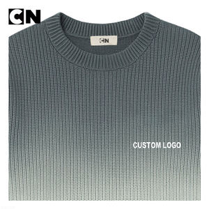 Suéter de Invierno con Certificación GRS, Fabricante de Suéteres, Logotipo Personalizado, Suéter de Punto Degradado de Algodón para Hombre, Suéter de Punto Estándar de 7 Gauge - Product Image 3