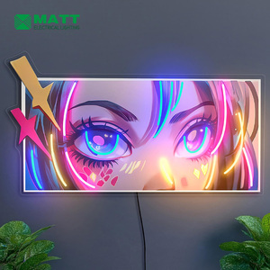 Anime Girl Eye Light Custom Neon Pop Art Game Room Decor Colorful UV Print Led Neon Wall Art for Kids Room Bedroom Decor - Product Image 2