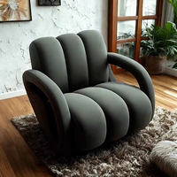 Fauteuil inclinable individuel en velours, design moderne, confortable pour la maison, l'hôtel, le balcon, le salon et la chambre