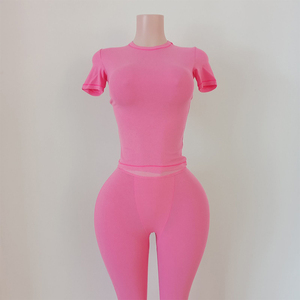 Loungewear <span class=keywords><strong>Mujer</strong></span> Conjuntos Pijamas Camiseta acanalada <span class=keywords><strong>Boxer</strong></span> Shorts Lounge Wear 2 Conjunto de dos piezas Verano para <span class=keywords><strong>Mujer</strong></span> Ropa Pijamas <span class=keywords><strong>Mujer</strong></span> - Product Image 4