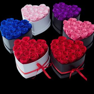 Boîte à fleurs préservées en forme de cœur, cadeau pour Halloween, mariage, commémoration de l'amour ou des émotions perdues, Nouvel An, Ramadan, Noël - Product Image 1