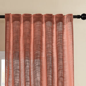 Voilages Voile Gaze Effet <span class=keywords><strong>Lin</strong></span> Semi-Transparents, Rideaux de Fenêtre Texturés Doux à Œillets pour Salon et Chambre à Coucher - Product Image 3