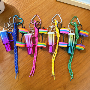 Nouveau porte-clés coloré en forme de tasse d'eau, design détachable, pendentif haltère, ornement barre de musculation, série sport et fitness - Product Image 4