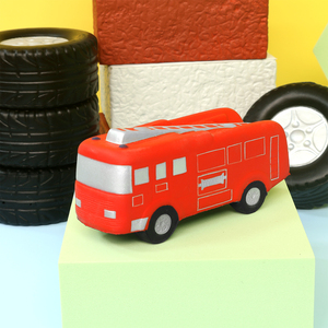 Balle anti-stress camion de pompiers avec logo personnalisé, jouet en mousse souple à presser, anti-stress, soulagement de l'anxiété, cadeau de sauvetage d'urgence pour pompier - Product Image 6