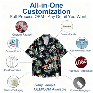 Chemises Hawaïennes pour Hommes pour les Vacances à la Plage Nouveau Design Imprimé Floral Vintage Havaiana Chemise Hawaïenne Imprimée Florale Vintage - Product Image 2