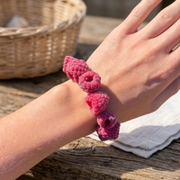 Ambachtelijke frambozen armband met frosted fruit bedel, zilveren ketting, verstelbare sluiting, sieradendoosje, cadeauset voor dames en meisjes, groothandel