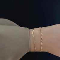 Collares y Pulseras de Cadena de Espiga de Serpiente de Oro Amarillo Sólido de 18k de Moda del Fabricante para Bodas y Fiestas, Idea de Regalo Perfecta