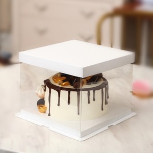Big Size Cake Packaging Transparent Clear Plastic 12 inch Cake Boxes