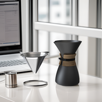 DHPO nouveau Design verser sur goutte à goutte ensemble cafetière cafetière en acier inoxydable serveurs de café bouilloire bouilloire thé avec cafetière