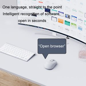 Souris vocale IA <span class=keywords><strong>Inphic</strong></span> S6 sans fil, double mode de charge, silencieuse, intelligente, à commande vocale, pour le bureau et la maison - Product Image 4