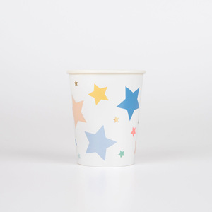 DAMAI - Vajilla para Fiesta de Cumpleaños, Incluye Platos, Vasos y Servilletas de Papel con Diseño de Estrellas Coloridas para Fiestas Infantiles - Product Image 3