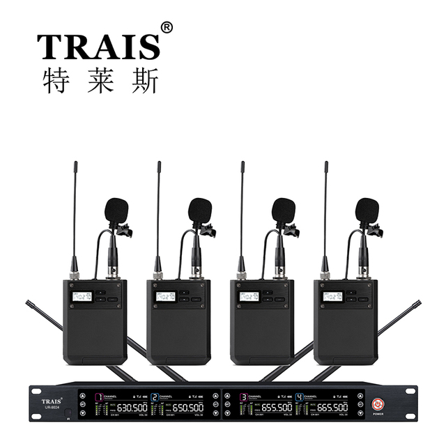 1 to 4 Microphone for Stage Speech Interview OEM Handheld Headset Lavalier Wireless Microphone