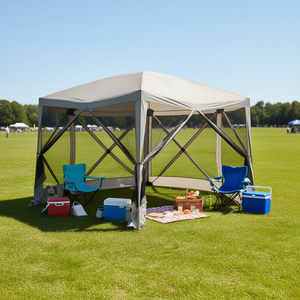 เต็นท์ปาร์ตี้ DB Pop Up รูปทรงหกเหลี่ยม ขนาด 5 เมตร ผ้าโพลีเอสเตอร์อ็อกซ์ฟอร์ด พับเก็บได้ พกพาสะดวก สำหรับงานกลางแจ้ง โครงอะลูมิเนียม กันน้ำ - Product Image 2