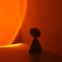 Lampe à effet coucher de soleil LED, lumière de projection ambiante, lampe de table décorative, veilleuse pour chambre à coucher, fête à domicile, photographie
