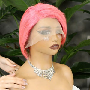FH Cheap Price 13x1 Lace Frontal Human Hair Short <b>Wigs</b> Colored <b>Pixie</b> Cut Brazilian Human Hair <b>Wigs</b> - Product Image 4