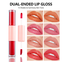 ODM Private Label Matte Fashion Double Head Waterproof Long Lasting Liquid Lipstick & Lip Gloss 2-in-1 Nude.
